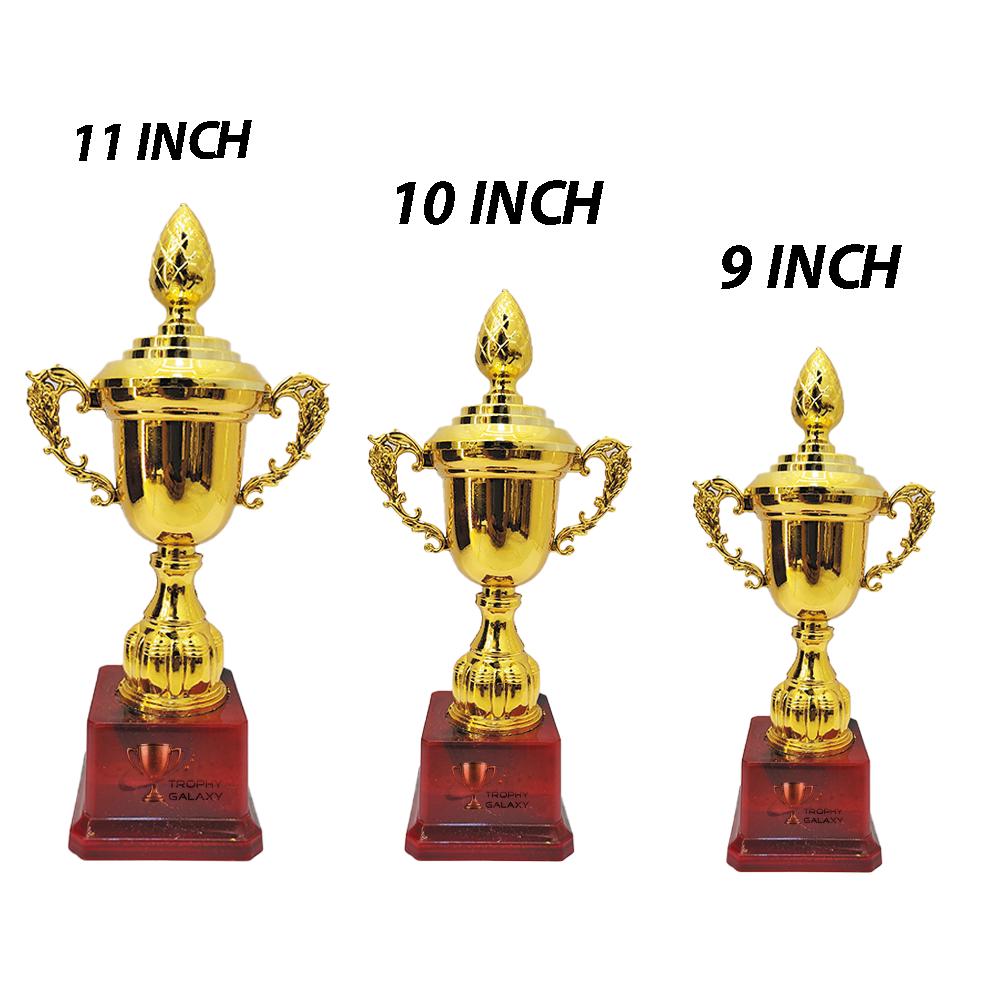 Trophy Galaxy 11, 10 & 9 Inch Golden Cup Trophy – Premium Awards for Sports, Schools & Corporate Events