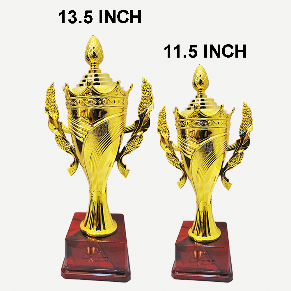 Trophy Galaxy 13.5 & 11.5 Inch Premium Golden Cup Trophy – Elegant Award for Sports, Competitions & Corporate Events