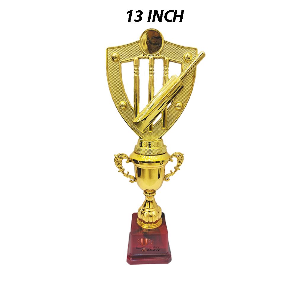 Trophy Galaxy 13 Inch Stump Cricket Trophy – a perfect award for cricket tournaments, leagues, school matches, and corporate sports events.