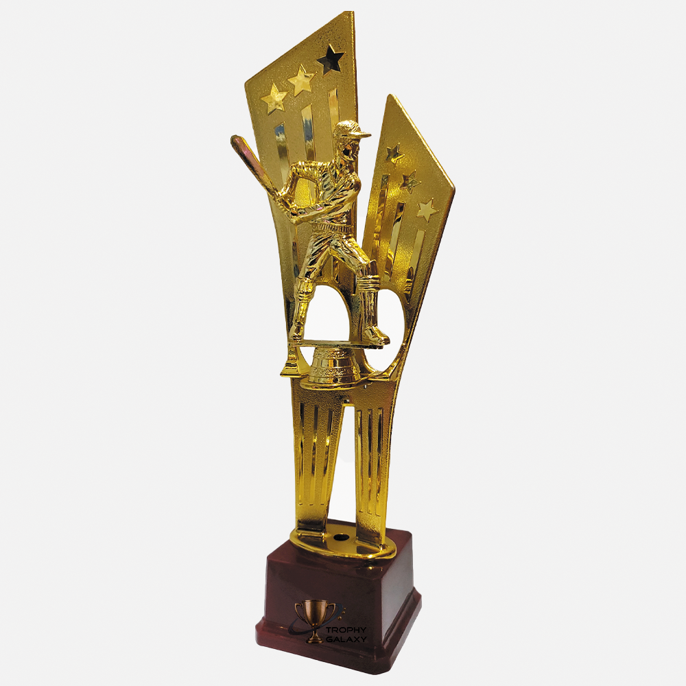 Trophy Galaxy 16 Inch Golden Cricket Trophy – Premium Tall Award for Tournaments & Sports Events
