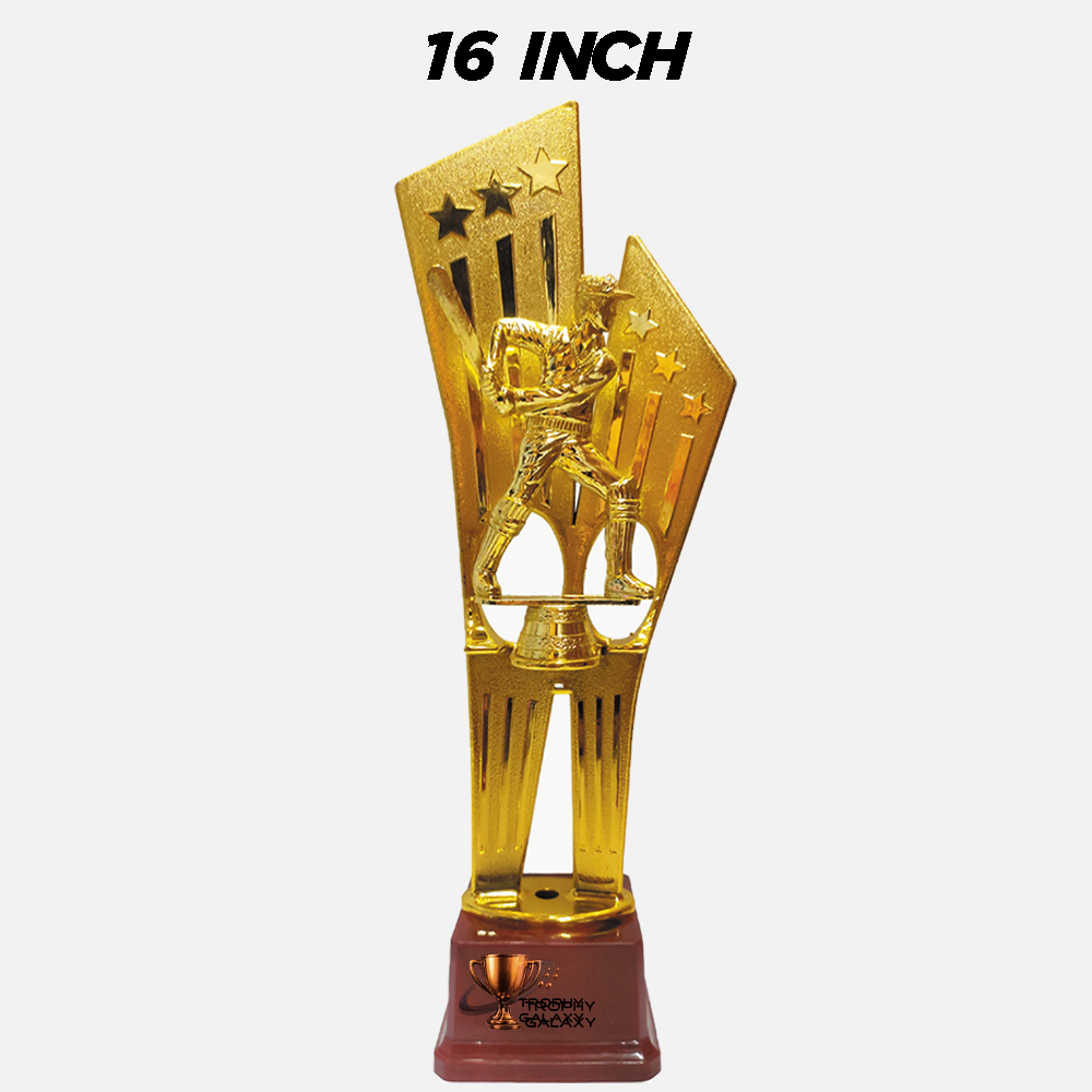 Trophy Galaxy 16 Inch Golden Cricket Trophy – Premium Tall Award for Tournaments & Sports Events