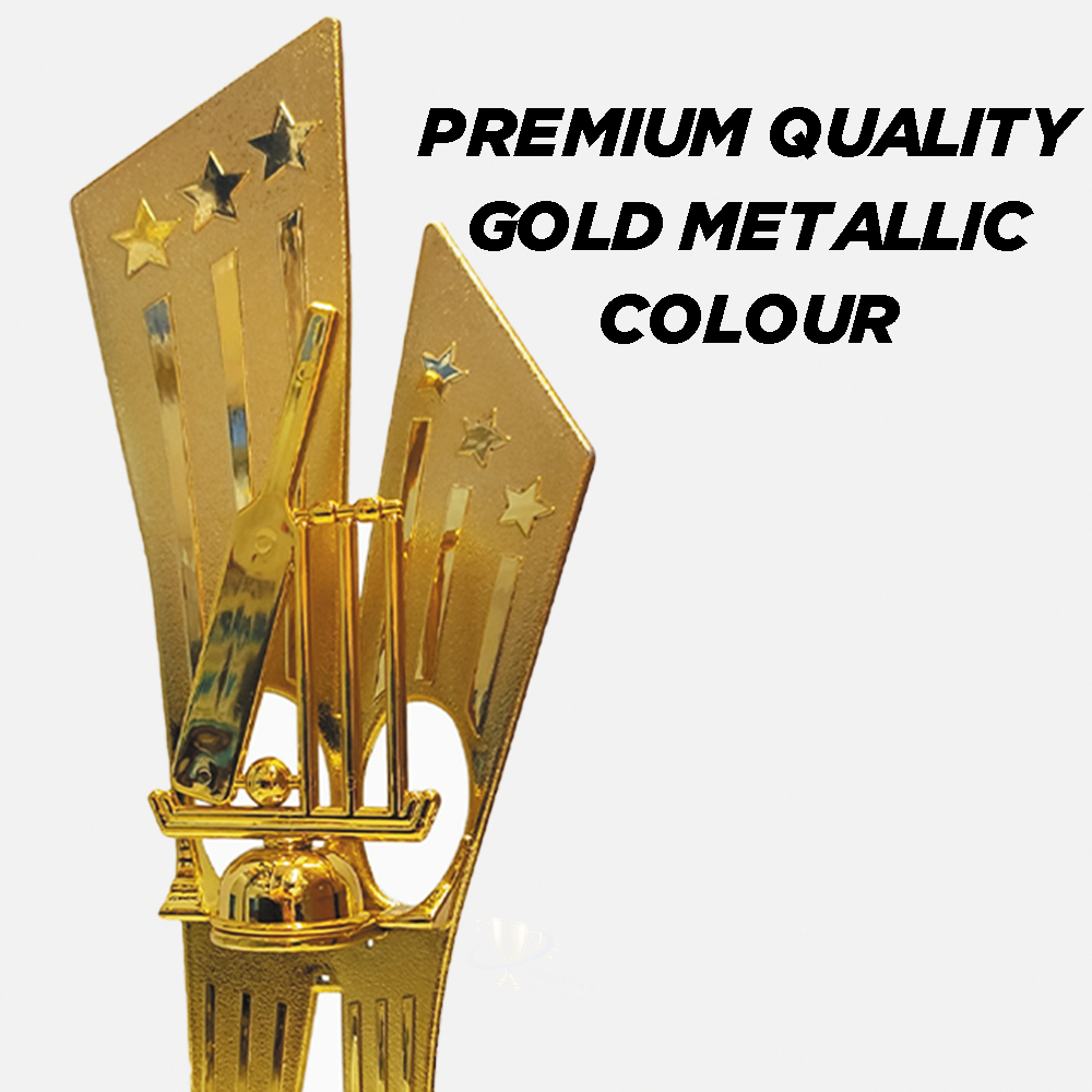 Trophy Galaxy 16 Inch Golden Cricket Trophy – Premium Tall Award for Tournaments & Sports Events