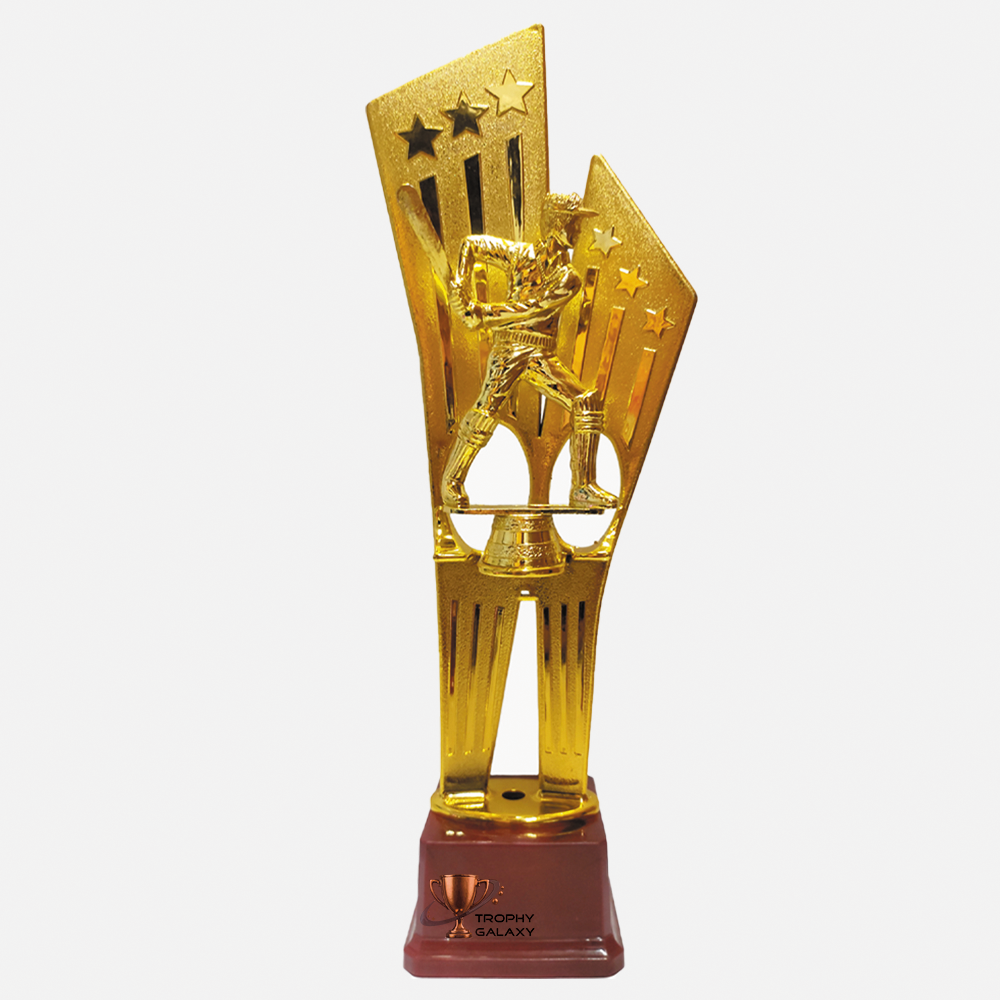 Trophy Galaxy 16 Inch Golden Cricket Trophy – Premium Tall Award for Tournaments & Sports Events