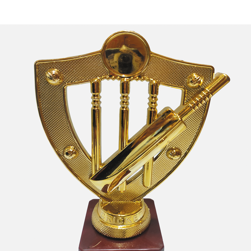 Trophy Galaxy 8.5 Inch Cricket Trophy – Premium Fiber Bat, Ball & Stumps Design
