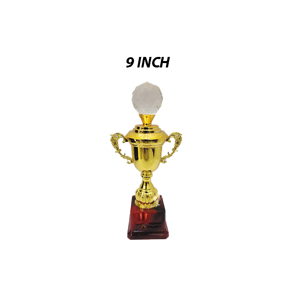 Trophy Galaxy 9-Inch Premium Golden Trophy with Crystal Top – a perfect blend of elegance and prestige
