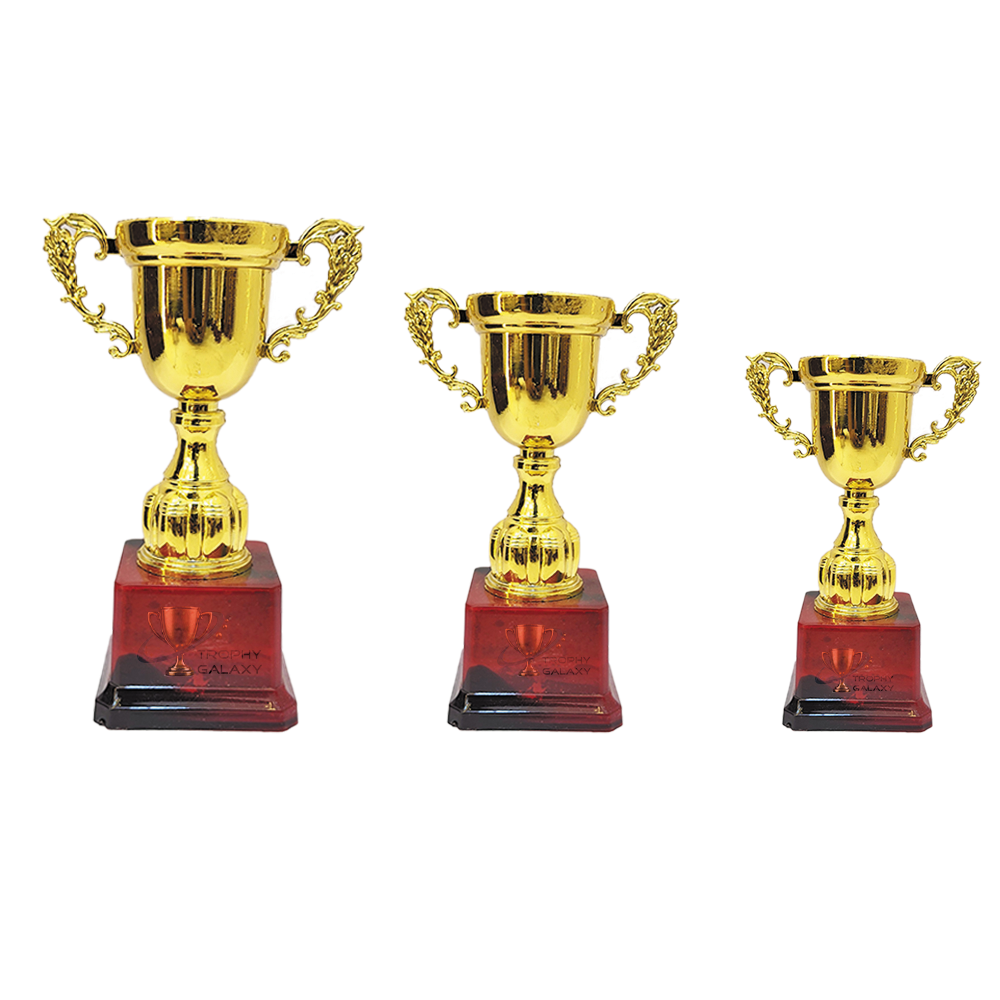 Trophy Galaxy Golden Cup Trophy Series, available in 7 Inch, 8 Inch & 9 Inch sizes.