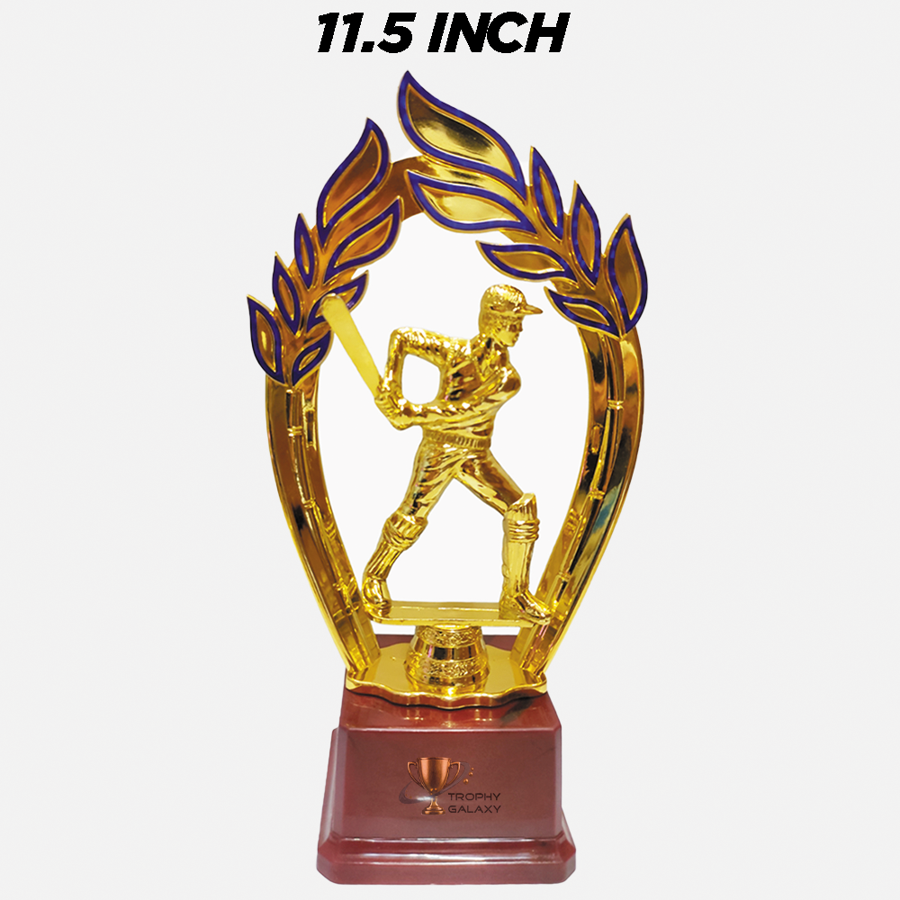 Trophy Galaxy Premium 11.5 Inch Gold Cricket Trophy – Elegant Award for Tournaments & Achievements