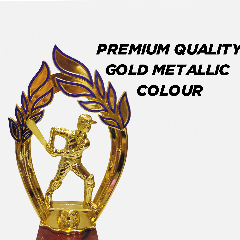 Trophy Galaxy Premium 11.5 Inch Gold Cricket Trophy – Elegant Award for Tournaments & Achievements