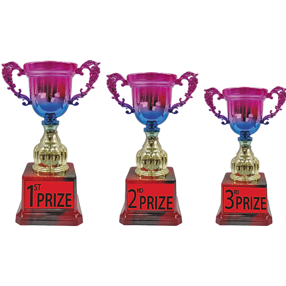 Trophy Galaxy Premium Cup Trophy Set – 9 Inch, 8 Inch & 7 Inch  1st, 2nd & 3rd Prize Awards